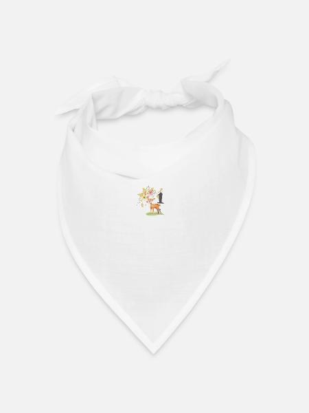 1. Geburtstag, erster, eins, Birthday, Waldtiere - Bandana Dreieckstuch - Weiß