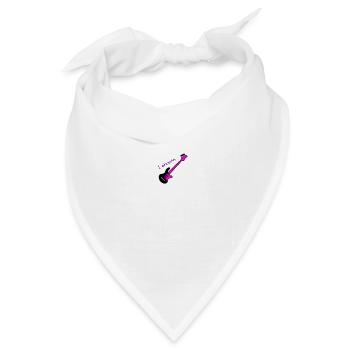 Gitarrenlehrerin - Bandana Dreieckstuch - Weiß - Vorne
