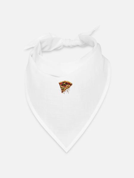 Juicy Pizza Slize - Bandana Dreieckstuch - Weiß