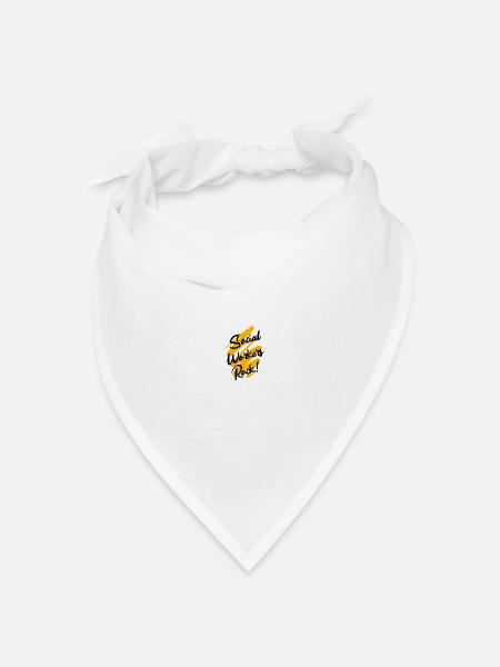 Soziale Arbeit - Bandana Dreieckstuch - Weiß