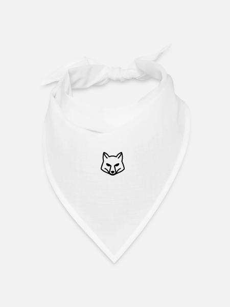 Fuchs - Bandana Dreieckstuch - Weiß