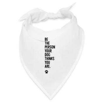 Dog-Person - Bandana Dreieckstuch - Weiß - Vorne