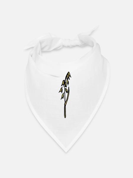 Hafer Ähre Ackerbau lustiges Geschenk Bauernhof - Bandana Dreieckstuch - Weiß