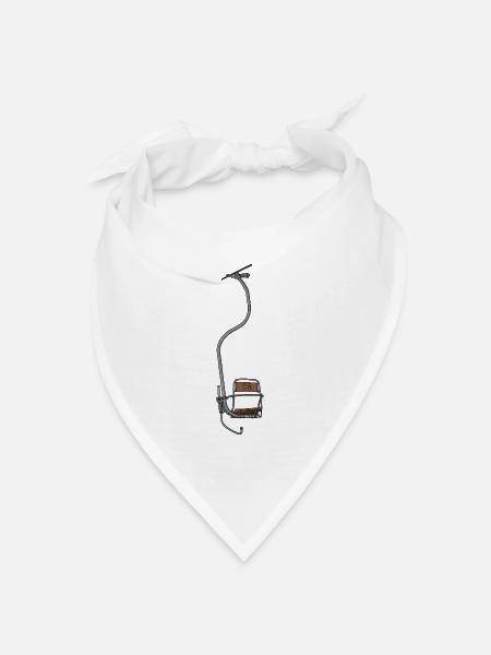 1er-Sessellift - Holz Nr. 39 - Bandana Dreieckstuch - Weiß