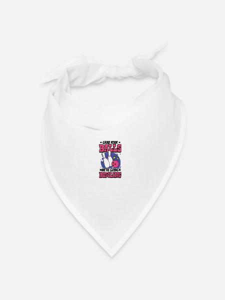 Bowling - Grab your balls we're going bowling - Bandana Dreieckstuch - Weiß