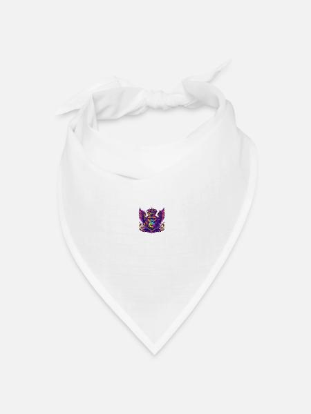 Affe Wappen Porträt Bunt - Bandana Dreieckstuch - Weiß