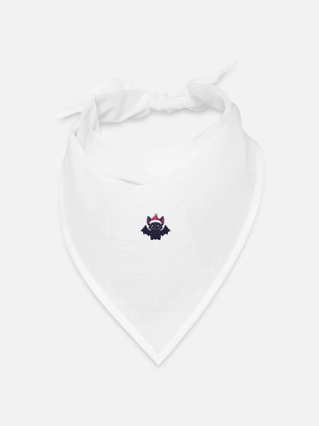 Fledermaus Weihnachten Niedlich - Bandana Dreieckstuch - Weiß