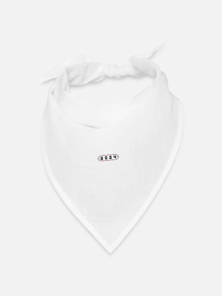 2024 Symbol - Bandana Dreieckstuch - Weiß