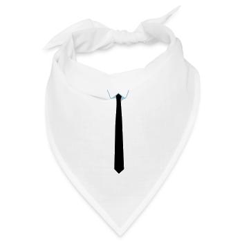 Stropdas - krawatte - Bandana Dreieckstuch - Weiß - Vorne