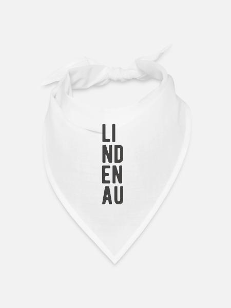 Leipzig Lindenau Schriftzug Spruch - Bandana Dreieckstuch - Weiß
