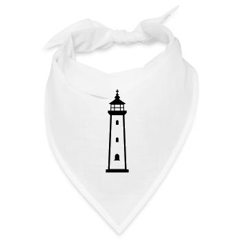 Leuchtturm - Bandana Dreieckstuch - Weiß - Vorne