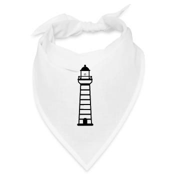 Leuchtturm - Bandana Dreieckstuch - Weiß - Vorne