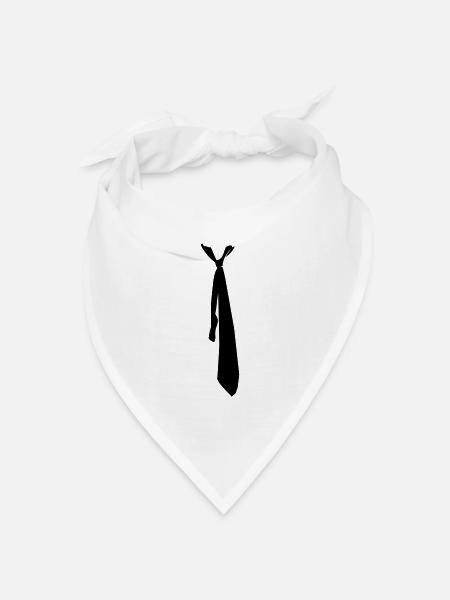 Schlips - Krawatte - Bandana Dreieckstuch - Weiß