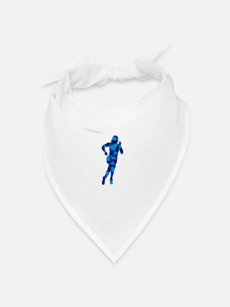 Laufen, Läuferin - Bandana Dreieckstuch - Weiß