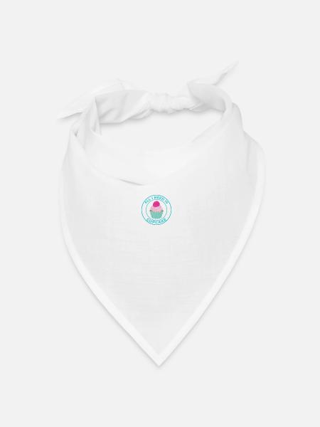 ALLES, WAS ICH BRAUCHE, IST CUPCAKE - Bandana Dreieckstuch - Weiß