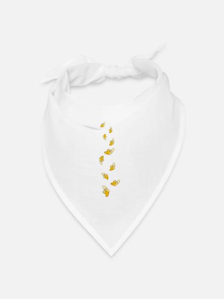 Banane Comic - Bandana Dreieckstuch - Weiß