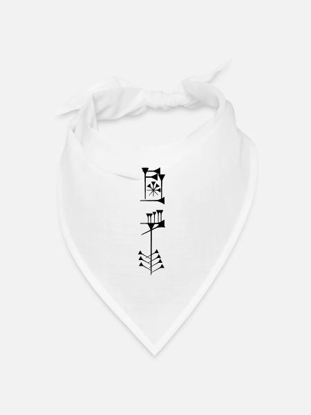 Sumerische Freiheit - Bandana Dreieckstuch - Weiß