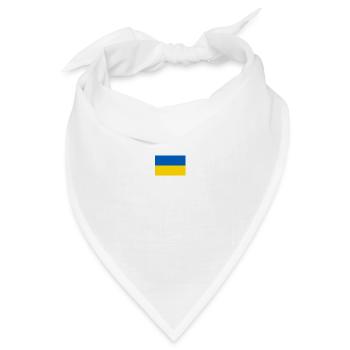 Ukraine Flagge - Bandana Dreieckstuch - Weiß - Vorne