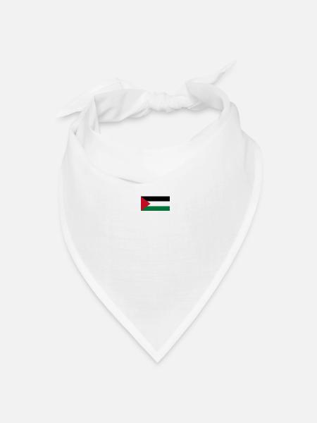 Palästina - Bandana Dreieckstuch - Weiß