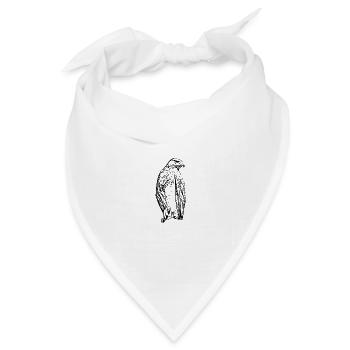 Falken Vogel Vögel - Bandana Dreieckstuch - Weiß - Vorne