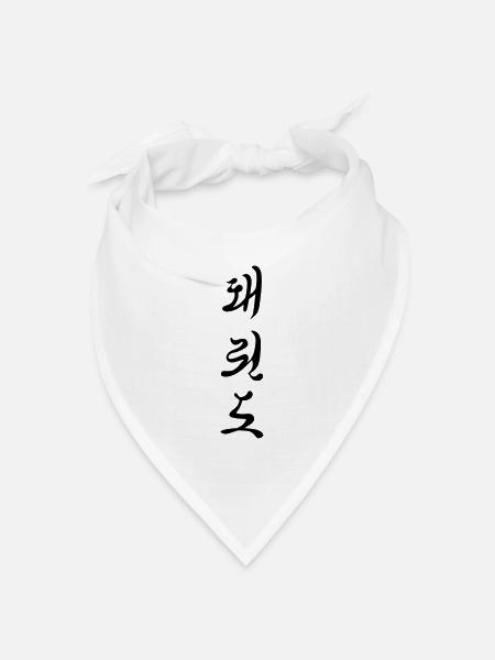 Tae Kwon Do Schriftzeichen - Bandana Dreieckstuch - Weiß