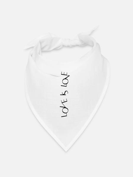 Love Is Love - Bandana Dreieckstuch - Weiß