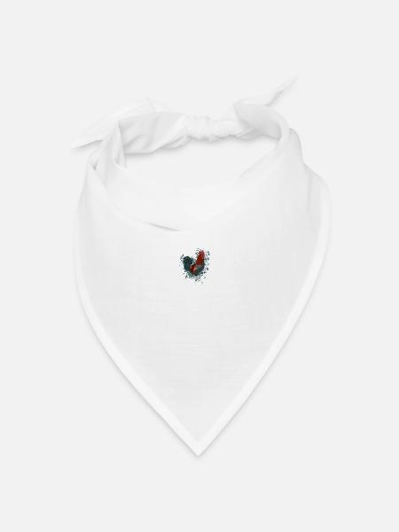 Hahn Gockel Vogel Biologe Ornithologe Tier - Bandana Dreieckstuch - Weiß