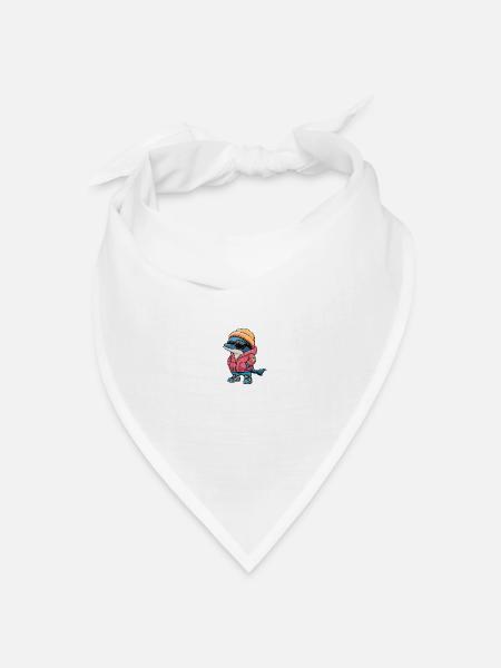 Delfin Winter Comic - Bandana Dreieckstuch - Weiß