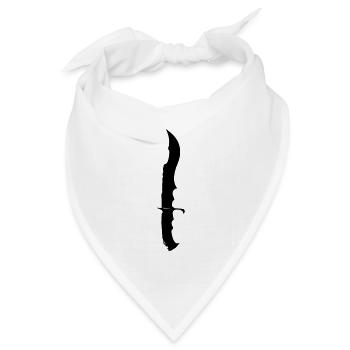 knifedagger - Bandana Dreieckstuch - Weiß - Vorne