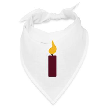 1. Geburtstag - Kerze - Bandana Dreieckstuch - Weiß - Vorne