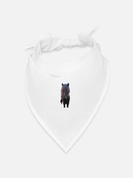 Pferde T-shirt Geschenk Reiter  - Bandana Dreieckstuch - Weiß