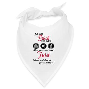 Glück Juist - Bandana Dreieckstuch - Weiß - Vorne
