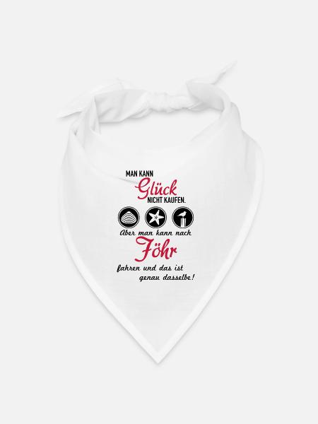 Glück Föhr - Bandana Dreieckstuch - Weiß