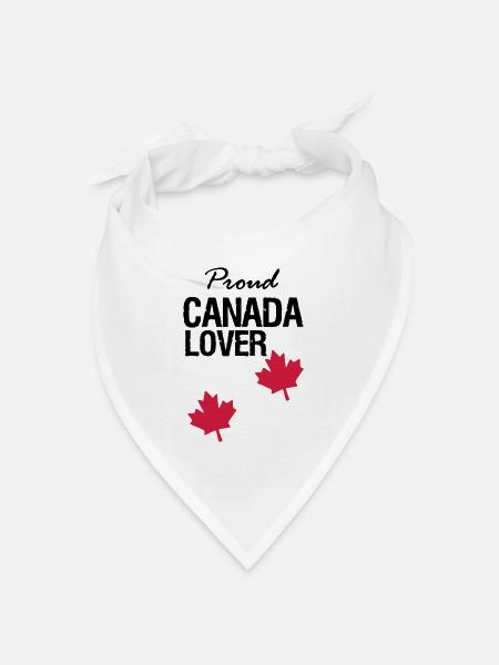 Canada Lover Kanada Land Nordamerika Geschenk - Bandana Dreieckstuch - Weiß