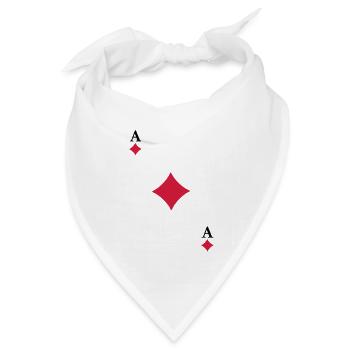 Ace of Diamonds - Bandana Dreieckstuch - Weiß - Vorne