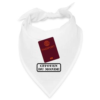 Weltbürger - Bandana Dreieckstuch - Weiß - Vorne