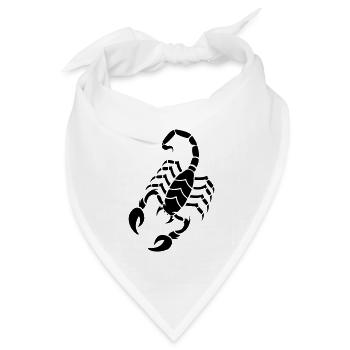 scorpion - Bandana Dreieckstuch - Weiß - Vorne