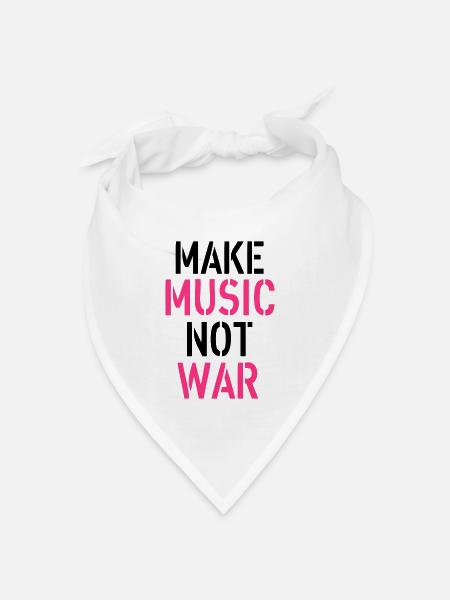 Music - Bandana Dreieckstuch - Weiß