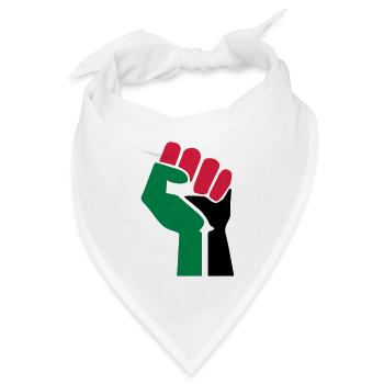 Zeichnen der palästinensischen Symbolflagge Paläst - Bandana Dreieckstuch - Weiß - Vorne