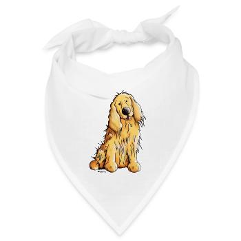 Happy Cocker Spaniel - Bandana Dreieckstuch - Weiß - Vorne