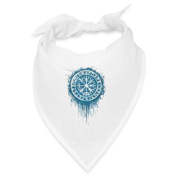 Viking Wikinger Tribal Tattoo Runen Symbol Totem - Bandana Dreieckstuch - Weiß - Vorne