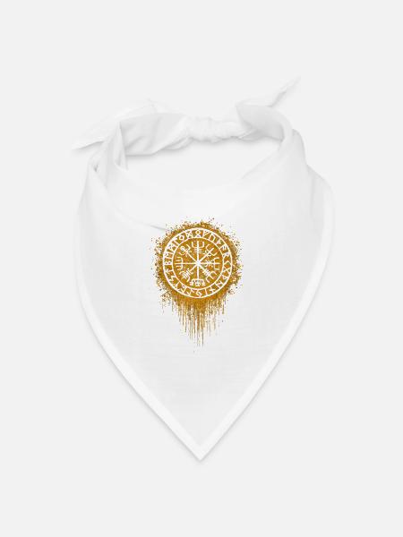 Viking Wikinger Tattoo Tribal Runen Runes - Bandana Dreieckstuch - Weiß