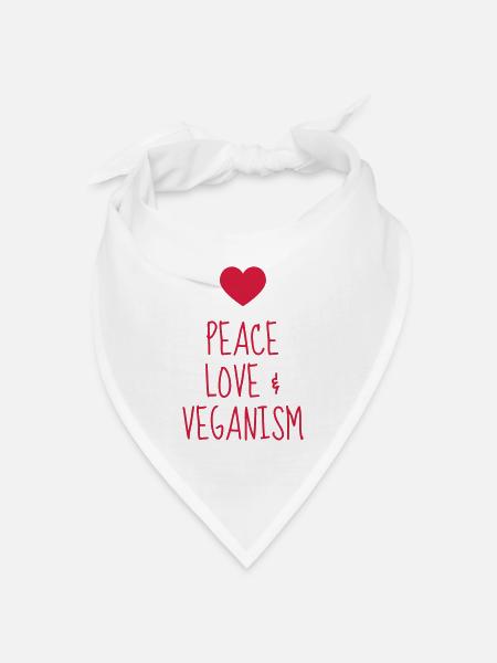 Vegetarier / Vegetarismus / Vegan / Vegetarierin - Bandana Dreieckstuch - Weiß