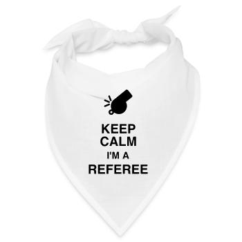 Schiedsrichter / Sport / Schiedsrichterin / - Bandana Dreieckstuch - Weiß - Vorne