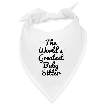 Babysitter Babysitting Baby-sitter Baby sitting - Bandana Dreieckstuch - Weiß - Vorne