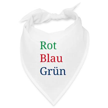 Optische Täuschung Illusion - Bandana Dreieckstuch - Weiß - Vorne