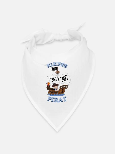 Piratenschiff Kleiner Pirat - Bandana Dreieckstuch - Weiß