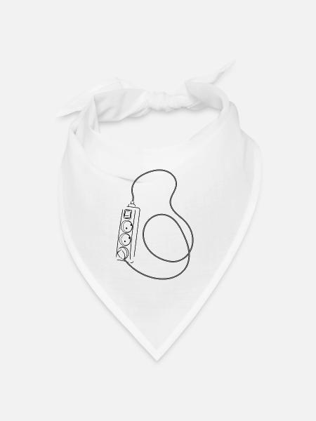Steckdosen Perpetuum Mobile - Bandana Dreieckstuch - Weiß