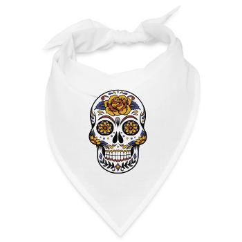 Tag der Toten - Bandana Dreieckstuch - Weiß - Vorne