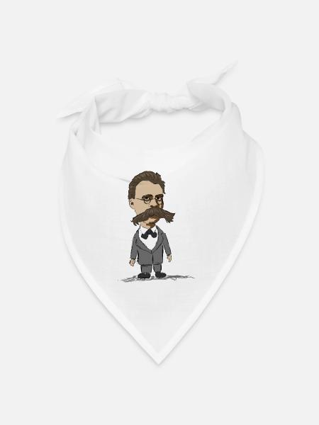Nietzsche - Bandana Dreieckstuch - Weiß